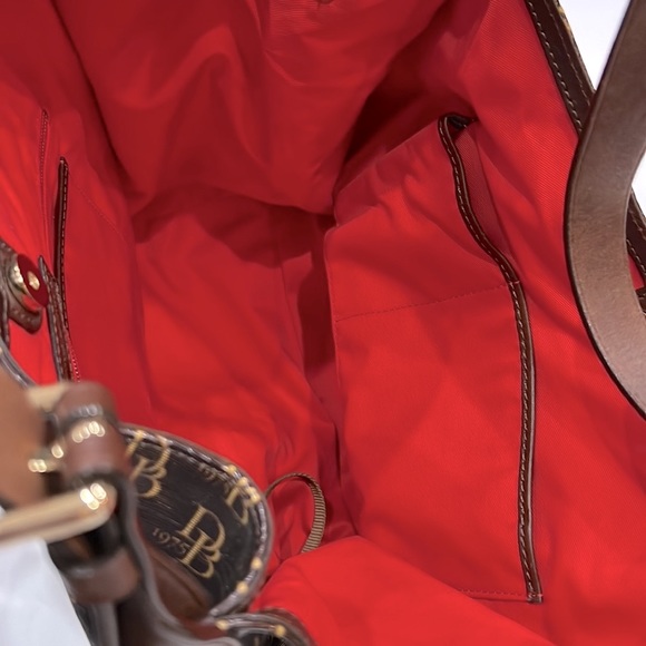 Dooney & Bourke 1975 Anniversary Monogram Coated Canvas and Leather Tote - Picture 7 of 15